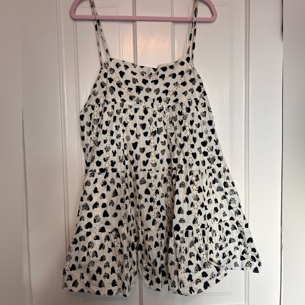 Storia Black and White Heart Print Tunic or Dress